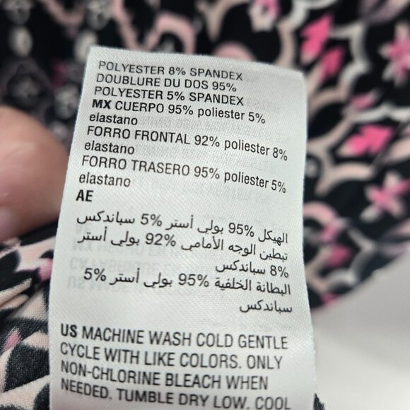 Charter Club Black Pink Geometric Midi Dress XXL - Picture 10 of 11